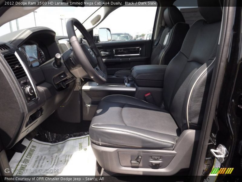  2012 Ram 3500 HD Laramie Limited Mega Cab 4x4 Dually Dark Slate Interior