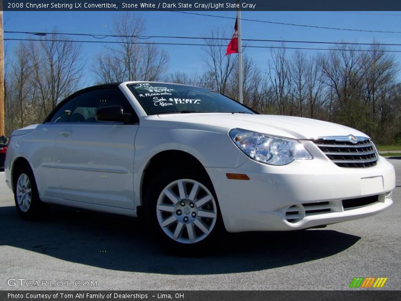 Stone White / Dark Slate Gray/Light Slate Gray 2008 Chrysler Sebring LX Convertible