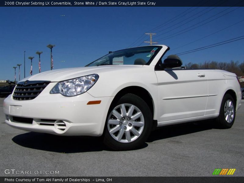 Stone White / Dark Slate Gray/Light Slate Gray 2008 Chrysler Sebring LX Convertible