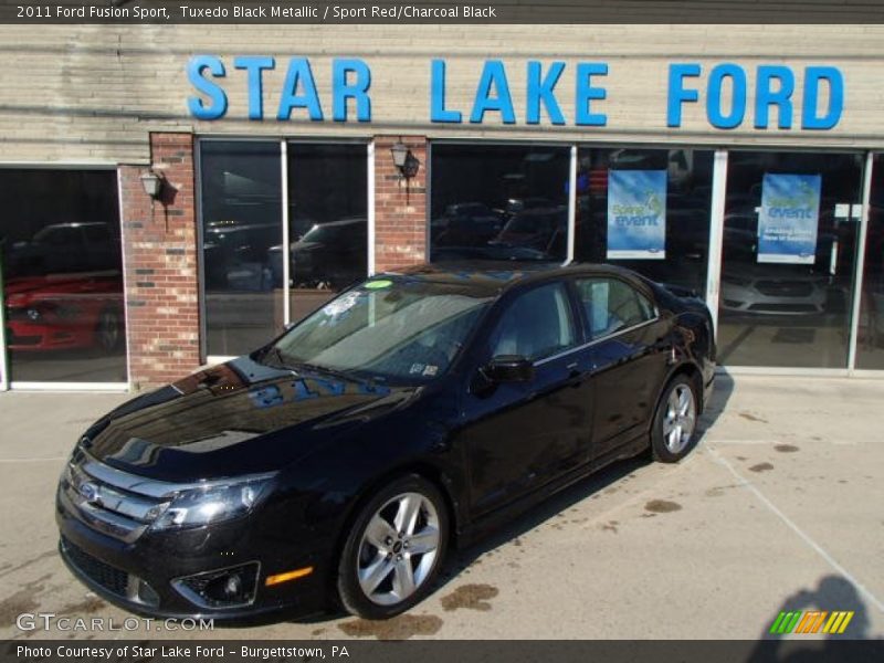 Tuxedo Black Metallic / Sport Red/Charcoal Black 2011 Ford Fusion Sport