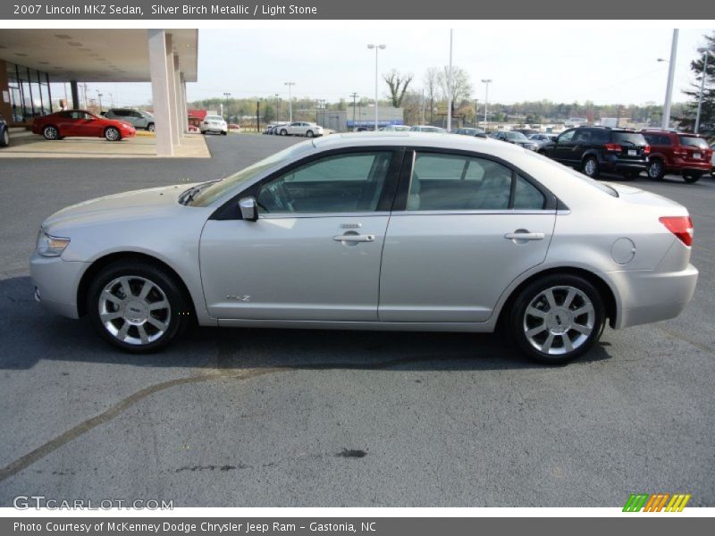 Silver Birch Metallic / Light Stone 2007 Lincoln MKZ Sedan