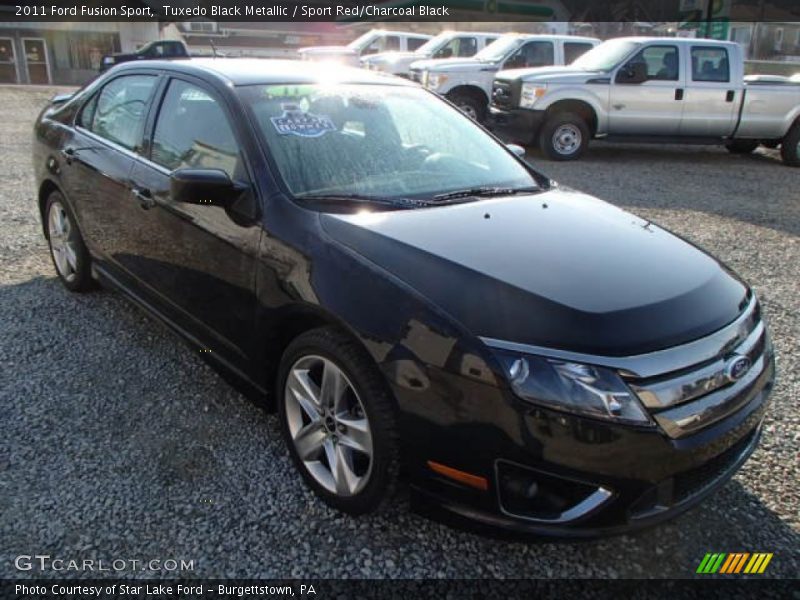 Tuxedo Black Metallic / Sport Red/Charcoal Black 2011 Ford Fusion Sport