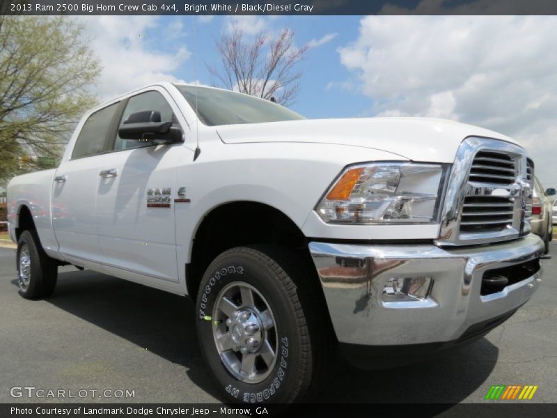 Bright White / Black/Diesel Gray 2013 Ram 2500 Big Horn Crew Cab 4x4