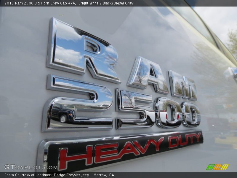 Bright White / Black/Diesel Gray 2013 Ram 2500 Big Horn Crew Cab 4x4