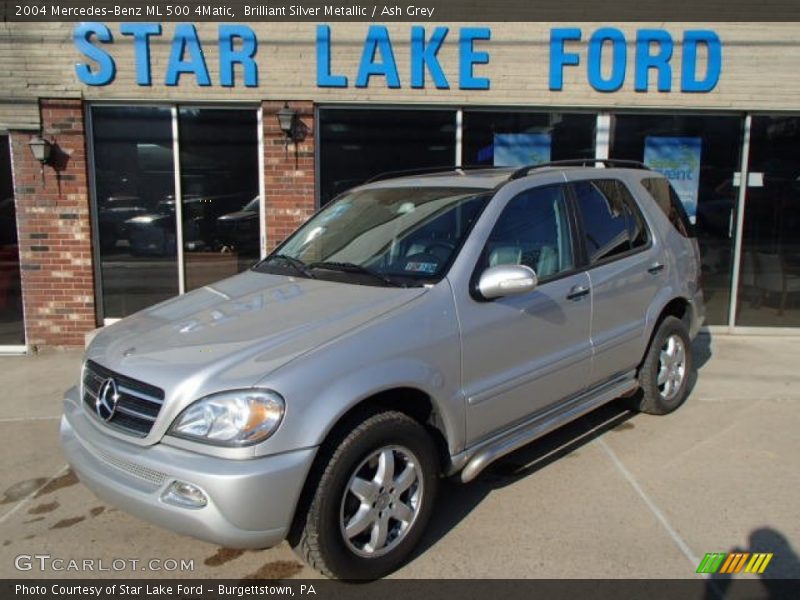 Brilliant Silver Metallic / Ash Grey 2004 Mercedes-Benz ML 500 4Matic