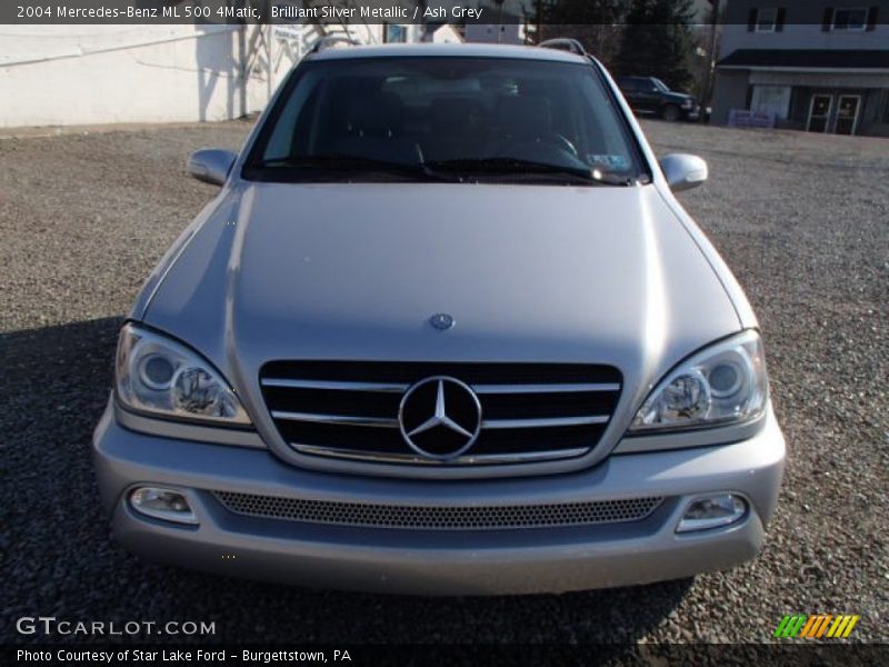 Brilliant Silver Metallic / Ash Grey 2004 Mercedes-Benz ML 500 4Matic