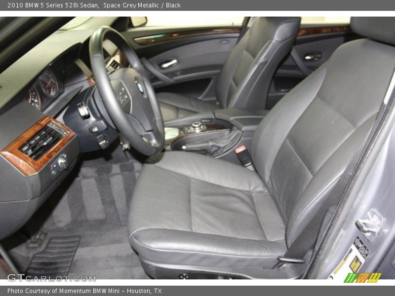 Space Grey Metallic / Black 2010 BMW 5 Series 528i Sedan