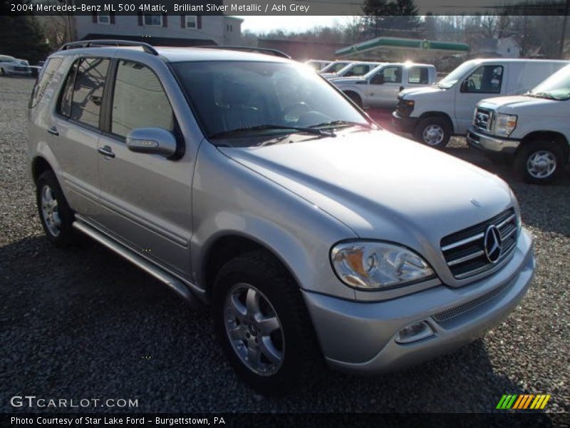 Brilliant Silver Metallic / Ash Grey 2004 Mercedes-Benz ML 500 4Matic