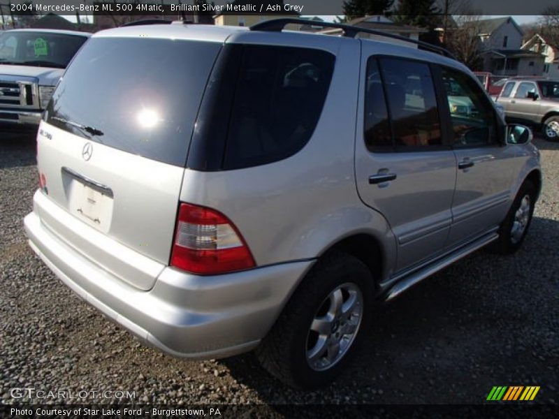 Brilliant Silver Metallic / Ash Grey 2004 Mercedes-Benz ML 500 4Matic