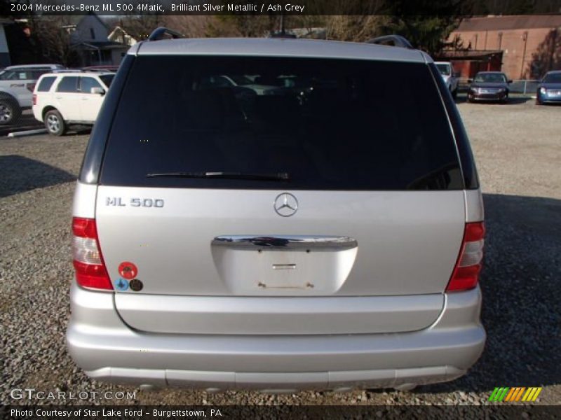 Brilliant Silver Metallic / Ash Grey 2004 Mercedes-Benz ML 500 4Matic