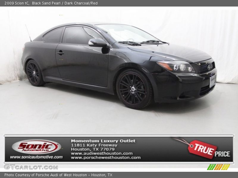 Black Sand Pearl / Dark Charcoal/Red 2009 Scion tC