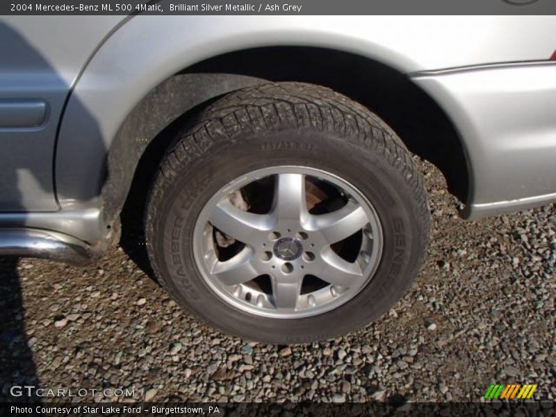 Brilliant Silver Metallic / Ash Grey 2004 Mercedes-Benz ML 500 4Matic