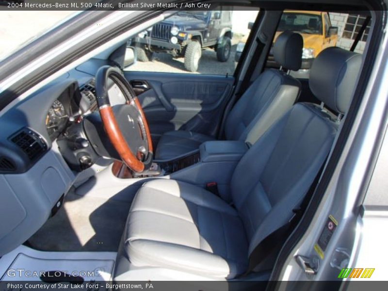 Brilliant Silver Metallic / Ash Grey 2004 Mercedes-Benz ML 500 4Matic