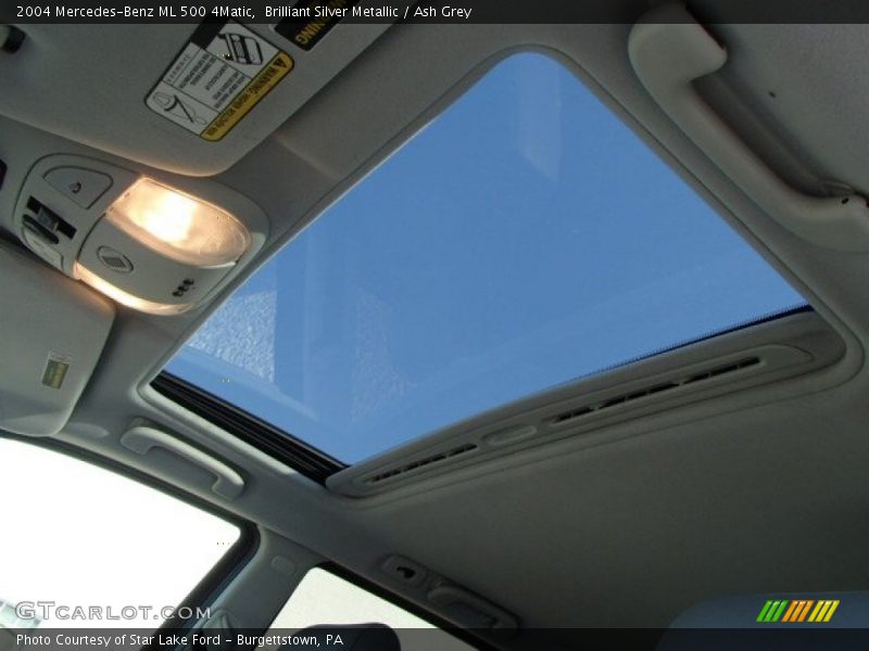 Brilliant Silver Metallic / Ash Grey 2004 Mercedes-Benz ML 500 4Matic