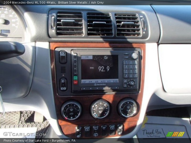 Brilliant Silver Metallic / Ash Grey 2004 Mercedes-Benz ML 500 4Matic