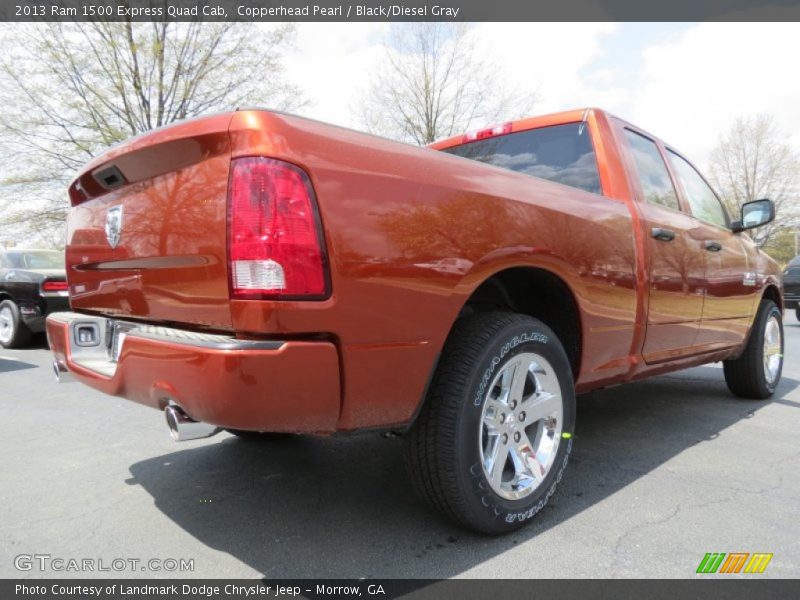 Copperhead Pearl / Black/Diesel Gray 2013 Ram 1500 Express Quad Cab