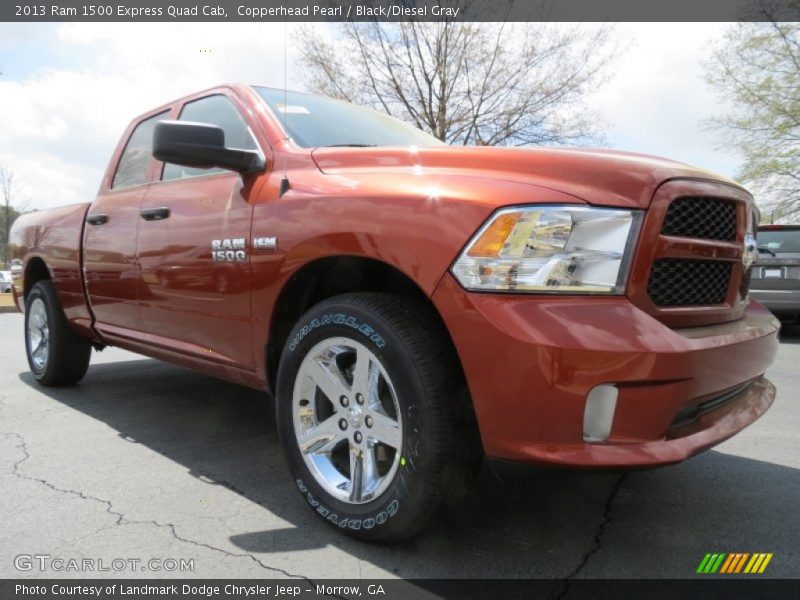Copperhead Pearl / Black/Diesel Gray 2013 Ram 1500 Express Quad Cab
