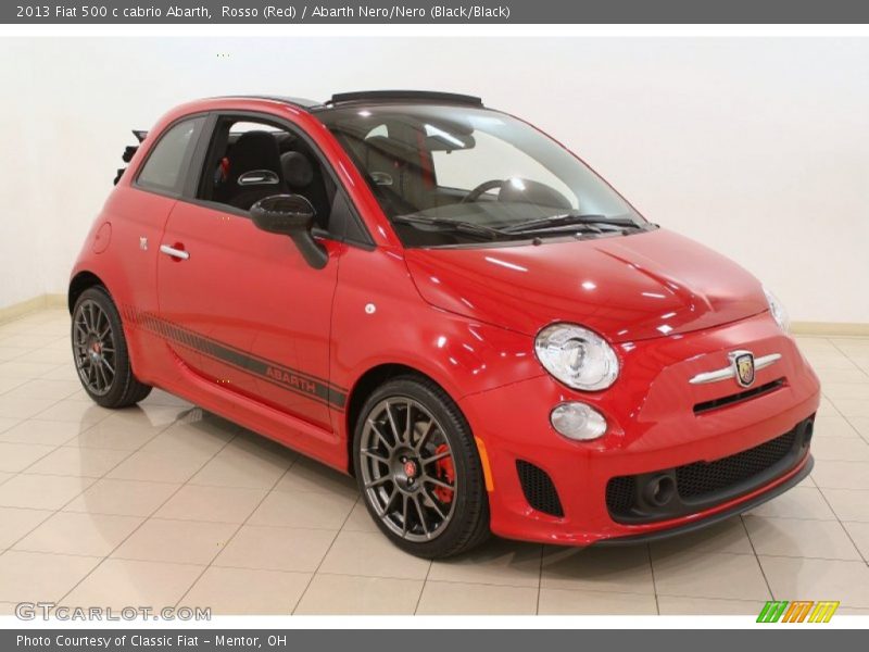 Front 3/4 View of 2013 500 c cabrio Abarth