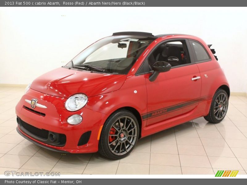 Front 3/4 View of 2013 500 c cabrio Abarth