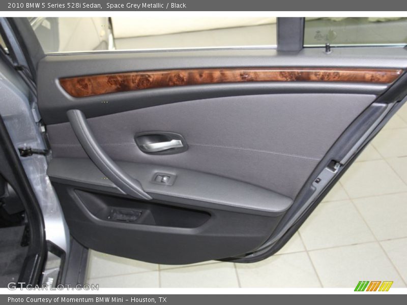 Space Grey Metallic / Black 2010 BMW 5 Series 528i Sedan