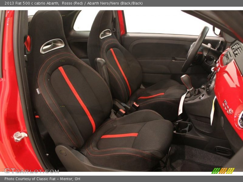 Front Seat of 2013 500 c cabrio Abarth