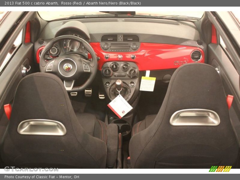 Rosso (Red) / Abarth Nero/Nero (Black/Black) 2013 Fiat 500 c cabrio Abarth