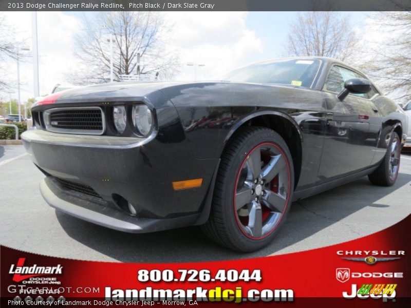 Pitch Black / Dark Slate Gray 2013 Dodge Challenger Rallye Redline
