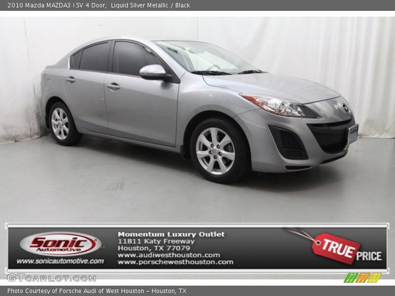 Liquid Silver Metallic / Black 2010 Mazda MAZDA3 i SV 4 Door