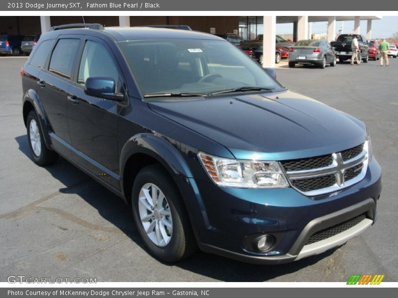 Fathom Blue Pearl / Black 2013 Dodge Journey SXT