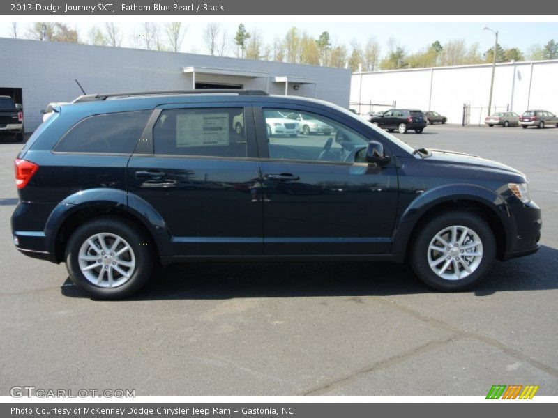 Fathom Blue Pearl / Black 2013 Dodge Journey SXT