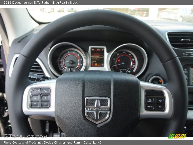 Fathom Blue Pearl / Black 2013 Dodge Journey SXT