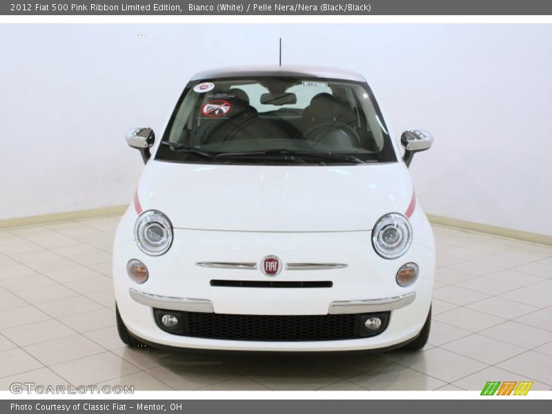 Bianco (White) / Pelle Nera/Nera (Black/Black) 2012 Fiat 500 Pink Ribbon Limited Edition