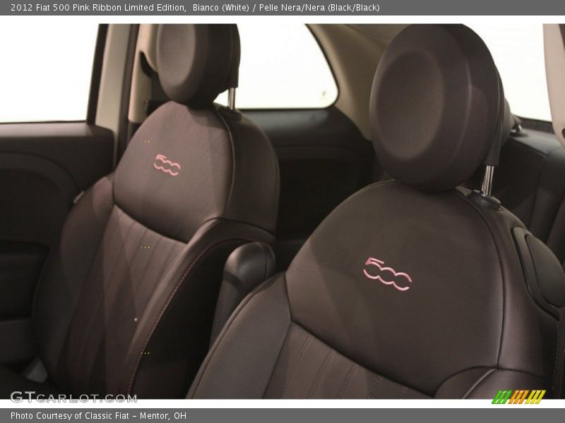 Bianco (White) / Pelle Nera/Nera (Black/Black) 2012 Fiat 500 Pink Ribbon Limited Edition