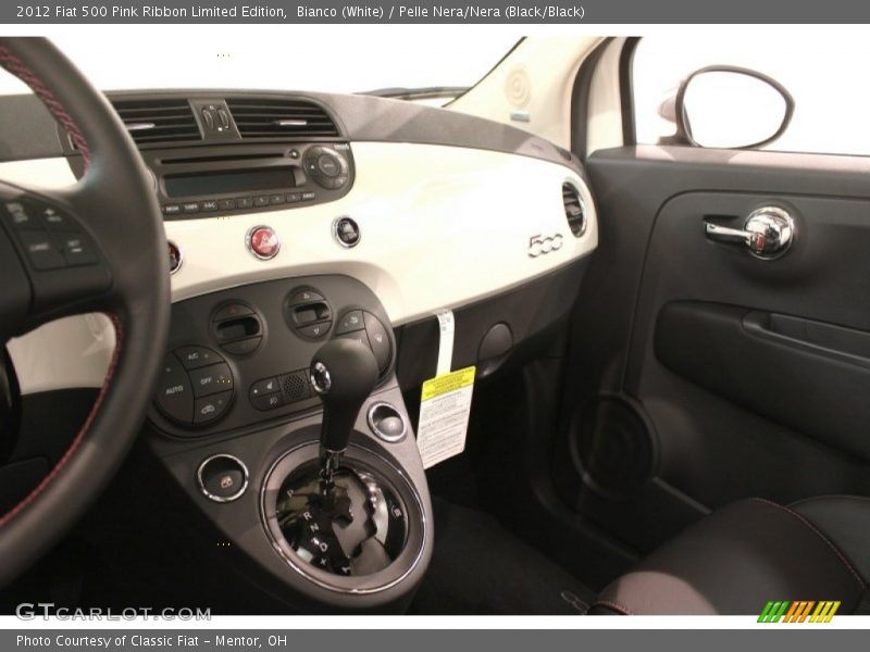 Bianco (White) / Pelle Nera/Nera (Black/Black) 2012 Fiat 500 Pink Ribbon Limited Edition