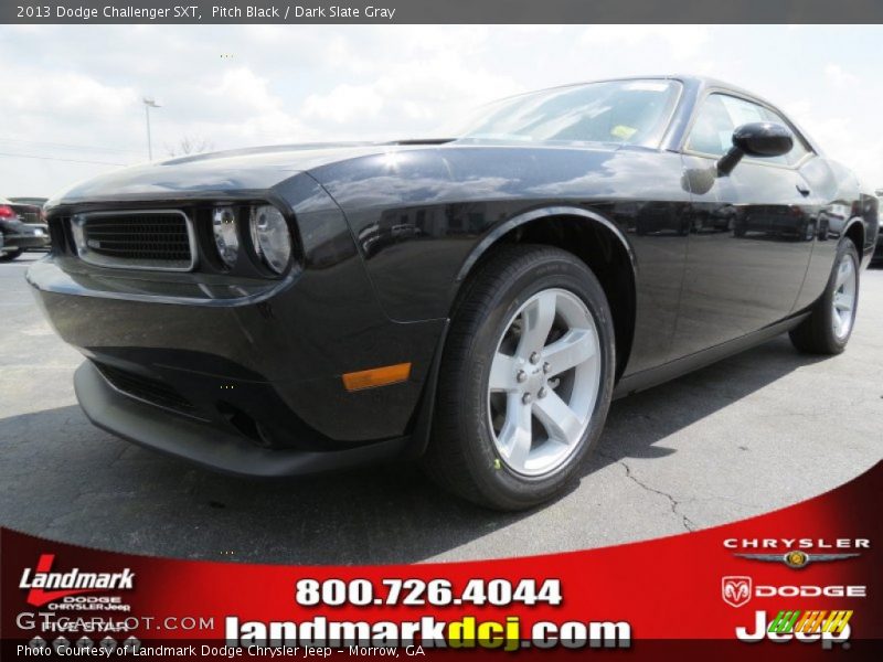 Pitch Black / Dark Slate Gray 2013 Dodge Challenger SXT