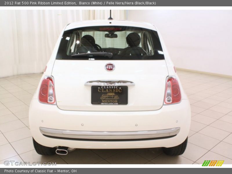 Bianco (White) / Pelle Nera/Nera (Black/Black) 2012 Fiat 500 Pink Ribbon Limited Edition
