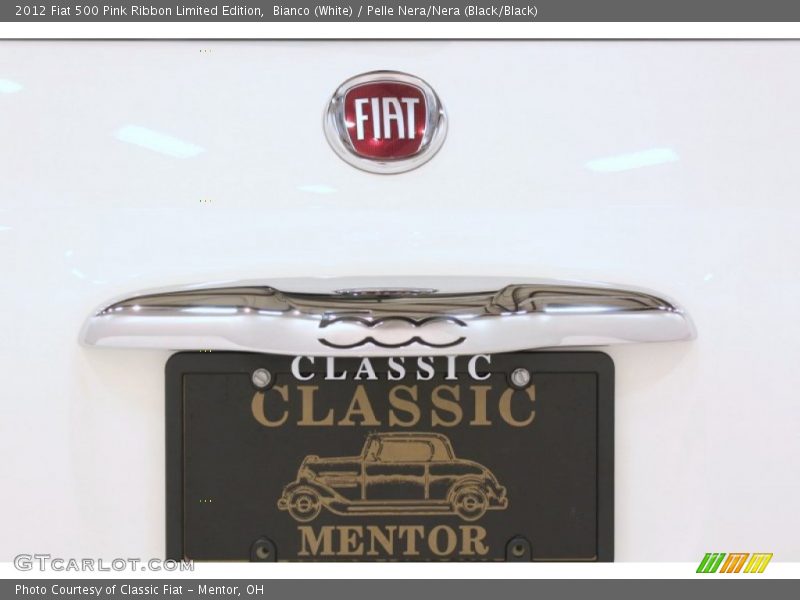Bianco (White) / Pelle Nera/Nera (Black/Black) 2012 Fiat 500 Pink Ribbon Limited Edition