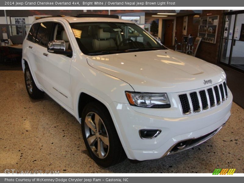 Bright White / Overland Nepal Jeep Brown Light Frost 2014 Jeep Grand Cherokee Overland 4x4