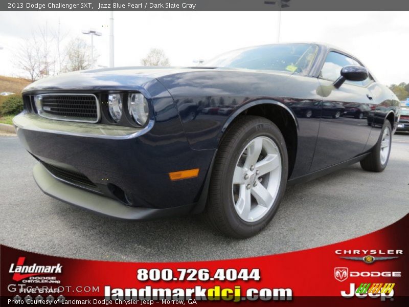 Jazz Blue Pearl / Dark Slate Gray 2013 Dodge Challenger SXT