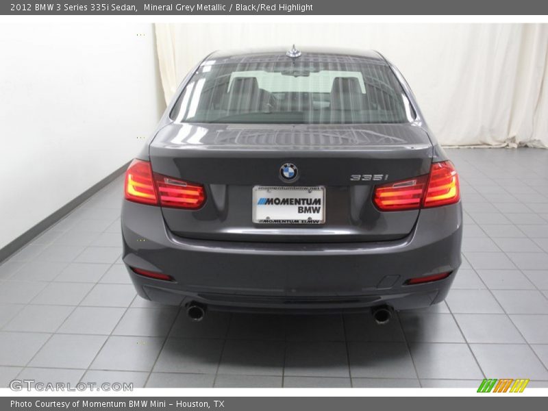 Mineral Grey Metallic / Black/Red Highlight 2012 BMW 3 Series 335i Sedan