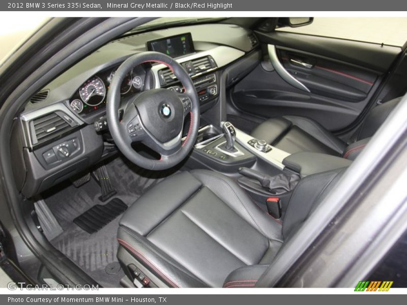 Black/Red Highlight Interior - 2012 3 Series 335i Sedan 