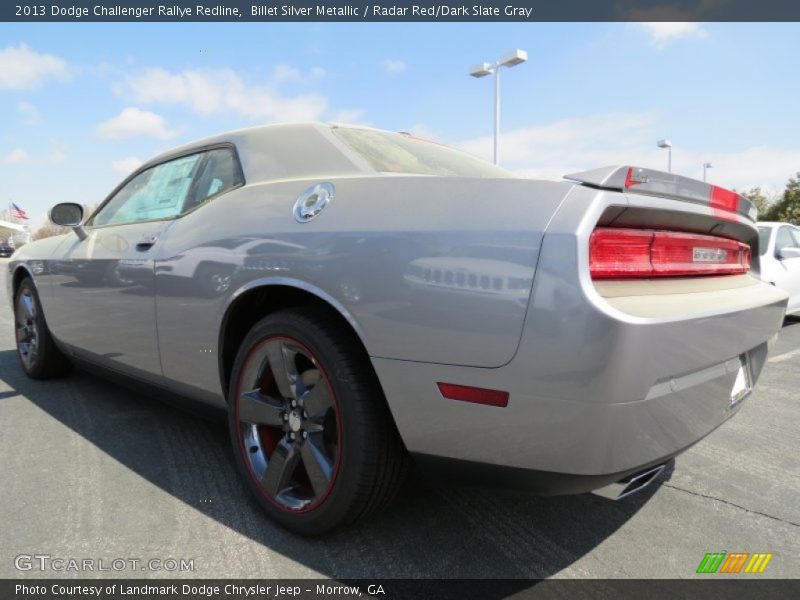 Billet Silver Metallic / Radar Red/Dark Slate Gray 2013 Dodge Challenger Rallye Redline