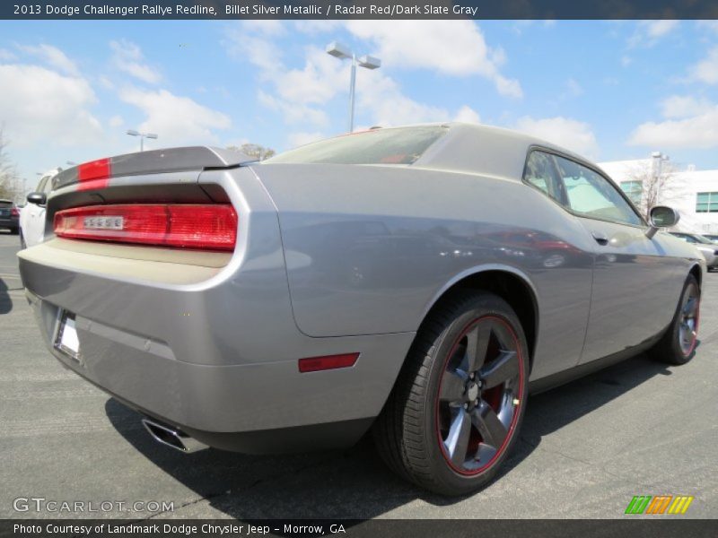 Billet Silver Metallic / Radar Red/Dark Slate Gray 2013 Dodge Challenger Rallye Redline