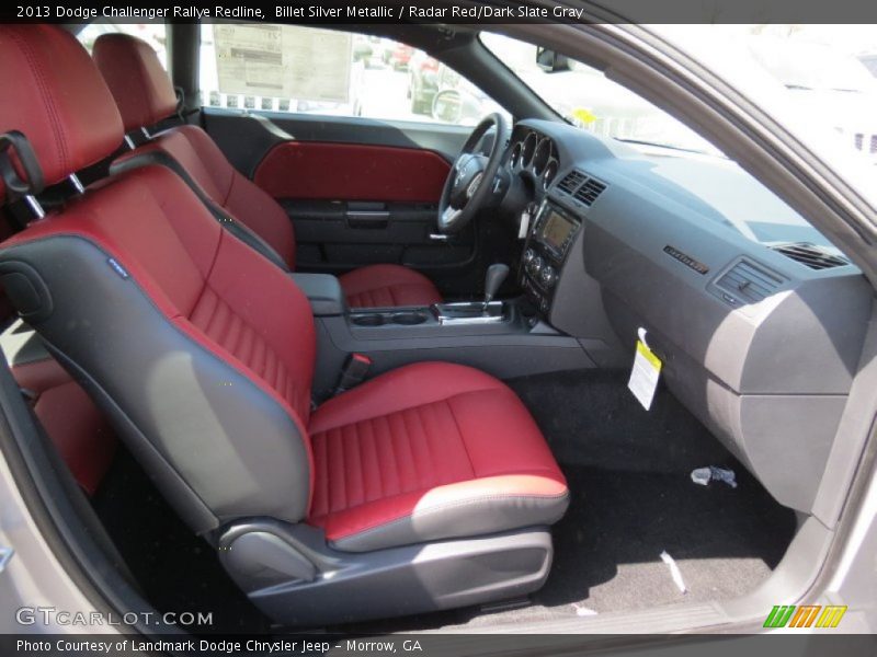 Billet Silver Metallic / Radar Red/Dark Slate Gray 2013 Dodge Challenger Rallye Redline