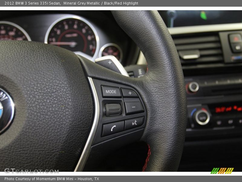 Mineral Grey Metallic / Black/Red Highlight 2012 BMW 3 Series 335i Sedan