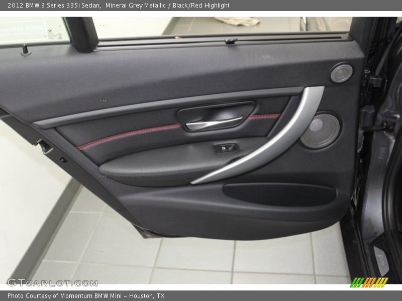 Mineral Grey Metallic / Black/Red Highlight 2012 BMW 3 Series 335i Sedan