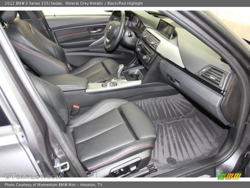 Mineral Grey Metallic / Black/Red Highlight 2012 BMW 3 Series 335i Sedan