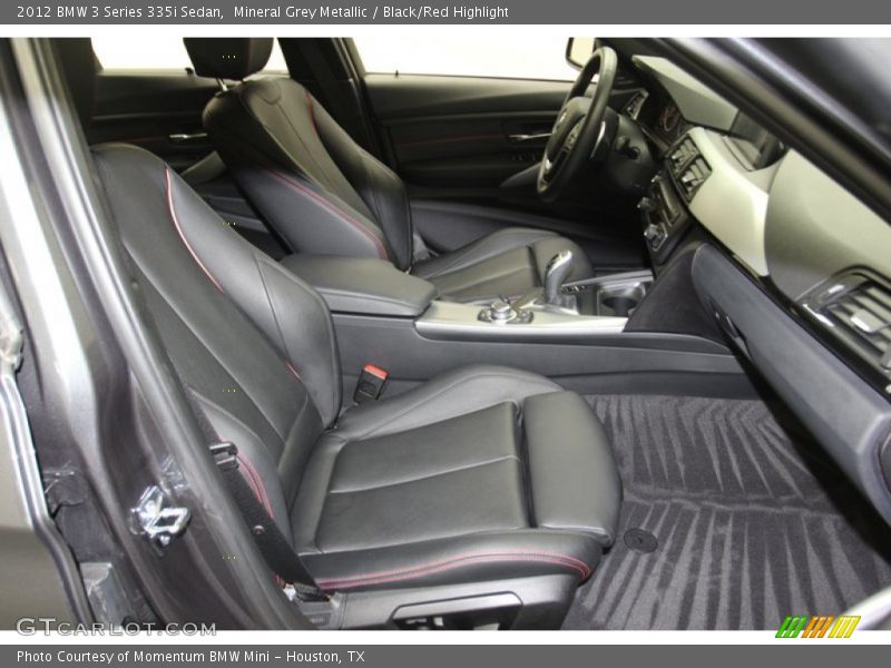Mineral Grey Metallic / Black/Red Highlight 2012 BMW 3 Series 335i Sedan