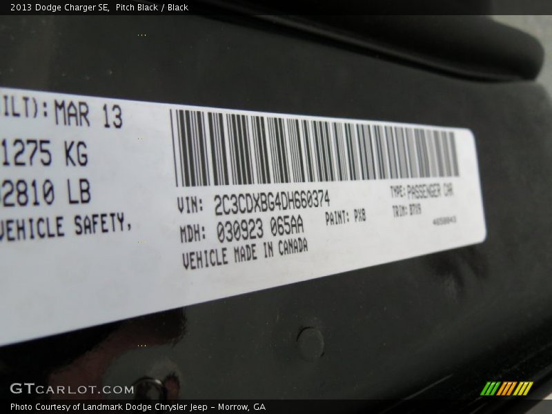 Pitch Black / Black 2013 Dodge Charger SE