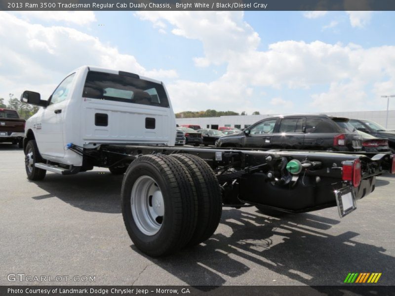 Bright White / Black/Diesel Gray 2013 Ram 3500 Tradesman Regular Cab Dually Chassis